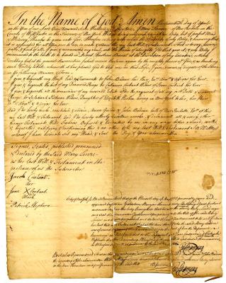 Probated will of Mary Lievre, 1753