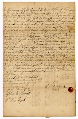 Probated will of William Miller, 1753