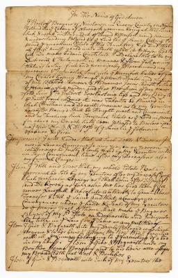 Probated will of Roelof Bragow, 1754