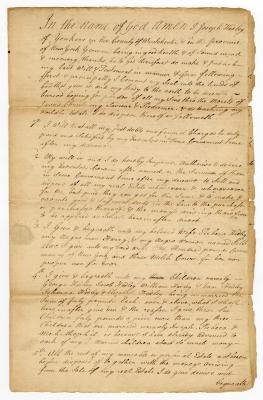 Probated will of Joseph Hadley, 1754