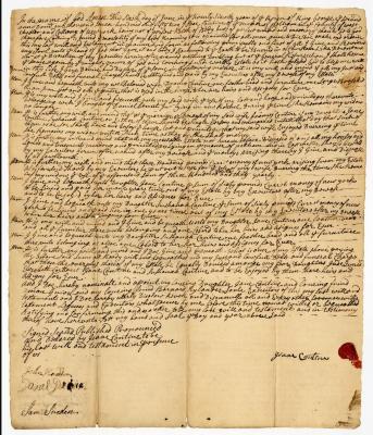 Probated will of Isaac Coutine, 1754