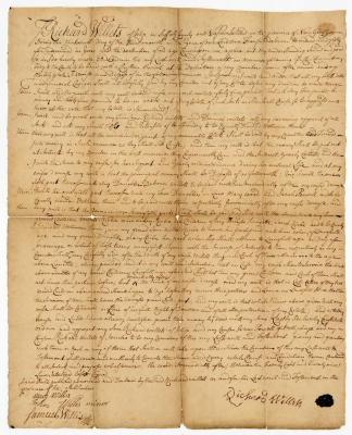 Probated will of Richard Willet, 1753