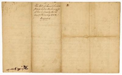 Probated will of Samuel Leverick, 1754