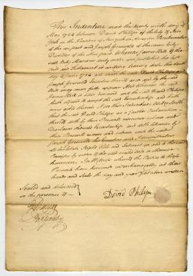 Probated will of James Hall, 1754