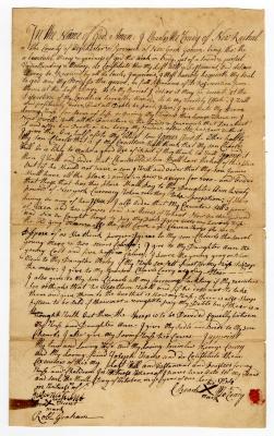 Probated will of Charles McCrady, 1754