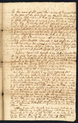 Probated will of Jeremiah Platt, 1754