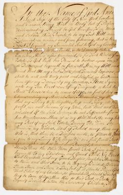 Probated will of Jacob Kip, 1754
