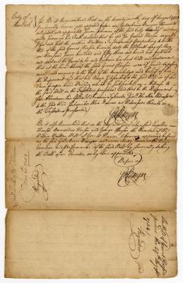 Probated will of Garret Harsin, 1754