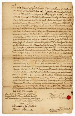 Probated will of Richard Perrow, 1754