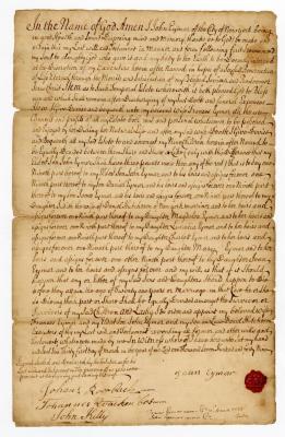 Probated will of John Eymar, 1755
