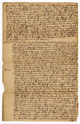 Probated will of Cornelius Van Duyn, 1754