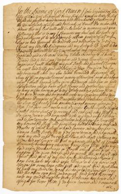 Probated will of John Ureeland, 1754