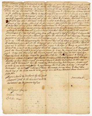 Probated will of Samuel Cock, 1755