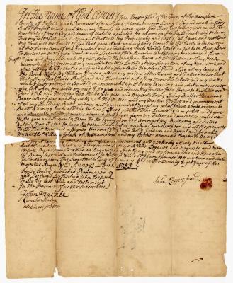 Probated will of John Cooper Jr., 1755