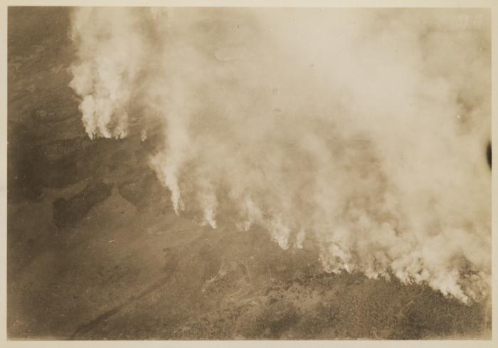 Aerial view of fire north of Middletown