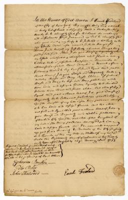 Probated will of Enoch Freeland, 1755