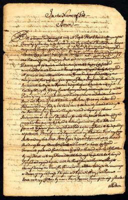 Probated will of Johannes Myer, 1755