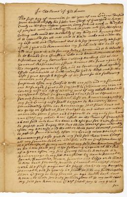 Probated will of John VanCleef, 1755