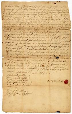 Probated will of Joseph Hicks, 1755
