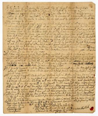 Probated will of Peter Halliock, 1756