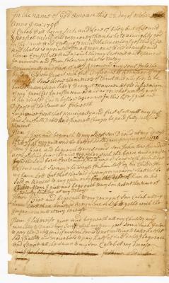 Probated will of Caleb Dill, 1756