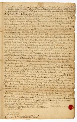 Probated will of Treadwell Brush, 1756
