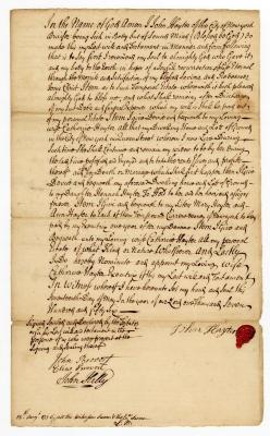 Probated will of John Hayter, 1756