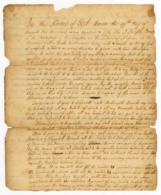 Probated will of Joseph Brush, 1756
