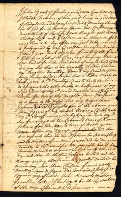 Probated will of John Yeates, 1755