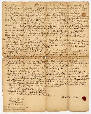 Probated will of James Pine, 1756