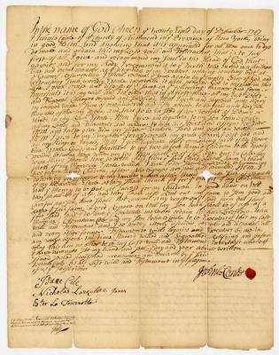 Probated will of John LeConte, 1756