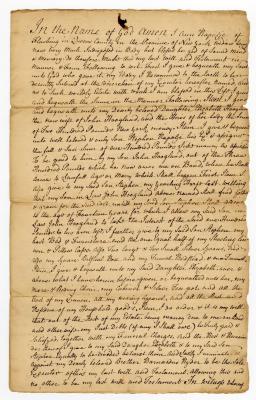 Probated will of Ann Rapelie, 1756