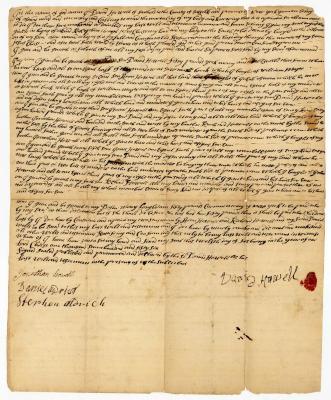 Probated will of David Howel, 1756