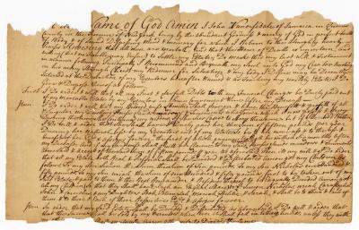 Probated will of Jan Vanarsdalen, 1756