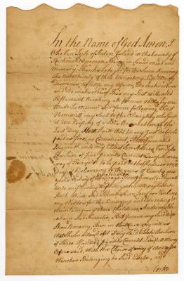 Probated will of Otto Van Tuyl, 1757