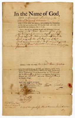 Probated will of Abraham Furlong, 1757