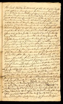Probated will of Abel Smith, 1757