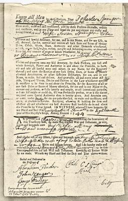 Probated will of Charles Spranger, 1757