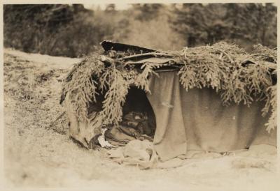 CCC boys resting after fighting forest fires in the Adirondacks