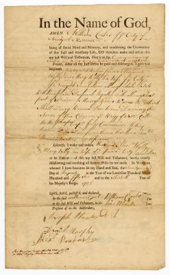 Probated will of William Corles, 1757