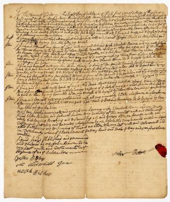 Probated will of John Bowne, 1757