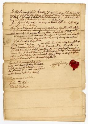 Probated will of Joseph Conklin, 1757