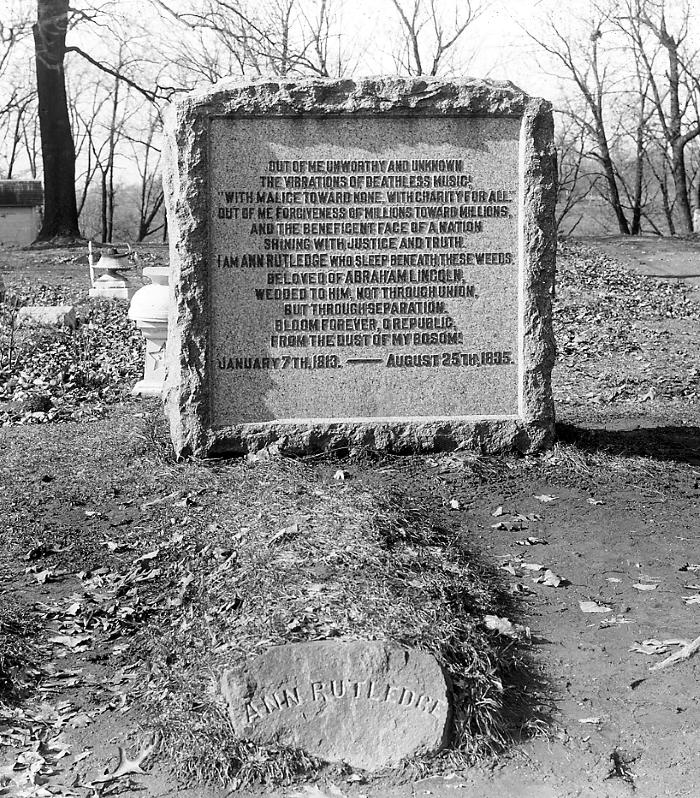 Abraham Lincoln. Grave of Ann Rutledge