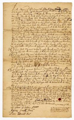 Probated will of Gabriel Dickson, 1758