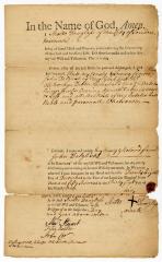 Probated will of Douglas Sholto, 1758