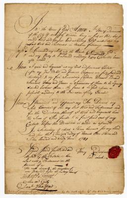 Probated will of Mary Dunscombe, 1758