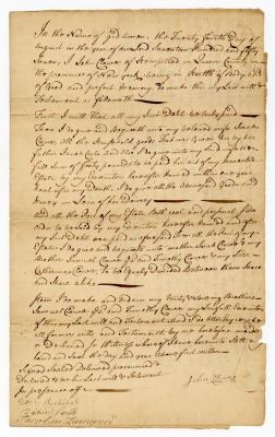 Probated will of John Clowes, 1758
