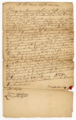 Probated will of Cobus Brown, 1758