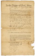 Probated will of John Brady, 1758