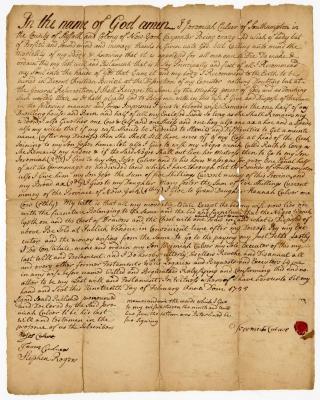 Probated will of Jeremiah Culver, 1758